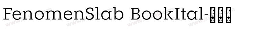 FenomenSlab BookItal字体转换